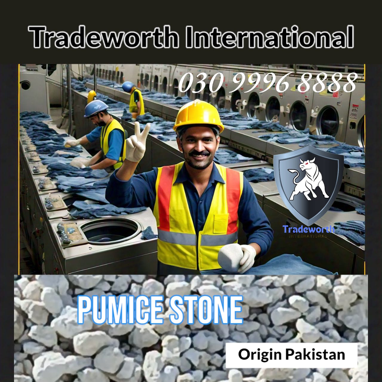 PUMICE STONE TEXTILE GRADE 2-4, 3-5cm